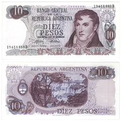 ARGENTINA -  10 PESOS 1973-1976 (UNC) 295