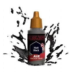 ARMY PAINTER -  WARPAINTS - ACRYLICS: AIR MATT BLACK (18 ML) -  WARPAINTS AIR AP1 #1101