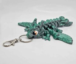 ARTICULATED SENSORY TOY -  DRAGON COEUR - KEYCHAIN -RANDOM COLOR