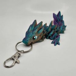 ARTICULATED SENSORY TOY -  DRAGON GEMME - KEYCHAIN -RANDOM COLOR