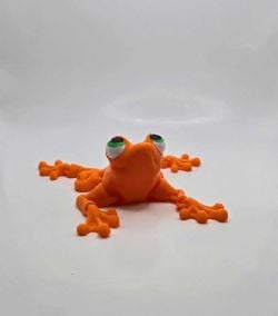 ARTICULATED SENSORY TOY -  FROG - RANDOM COLOR