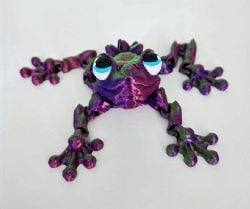 ARTICULATED SENSORY TOY -  GEMSTONE FROG - RANDOM COLOR