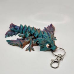 ARTICULATED SENSORY TOY -  GEMSTONE WYVERN - KEYCHAIN -RANDOM COLOR