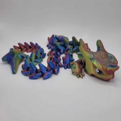 ARTICULATED SENSORY TOY -  MASKED LIZARD - RANDOM COLOR