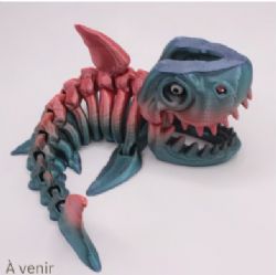 ARTICULATED SENSORY TOY -  SKELETON SHARK - RANDOM COLOR