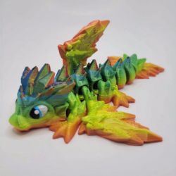 ARTICULATED SENSORY TOY -  TINY CRYSTAL WYVERN - RANDOM COLOR