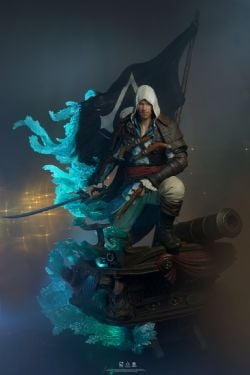 ASSASSIN'S CREED -  ANIMUS EDWARD 1:4 SCALE HIGH-END STATUE (BROKEN) -  BLACK FLAG