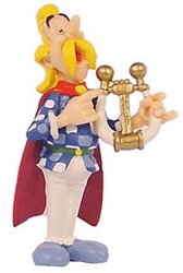 ASTERIX -  CACOFONIX FIGURE WITH HARP (2 3/4