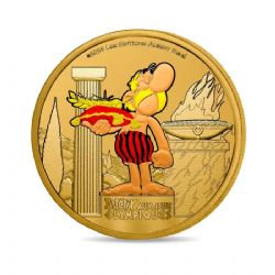 ASTERIX -  COLORISED MINI-MEDAL - ASTERIX AND THE OLYMPIC GAMES -  2024 FRANCE COINS