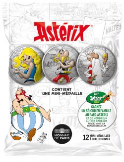 ASTERIX -  COLORISED MINI-MEDAL - MYSTERY BAG -  2022 FRANCE COINS