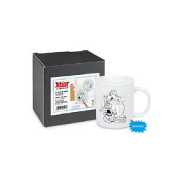 ASTERIX -  COLOUR AND WASH MUG (6 CRAYONS INCLUDED)