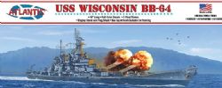 ATLANTIS MODEL -  1/665 - US BATTLESHIP BB-64 WISCONSIN 1991