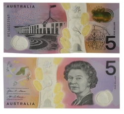 AUSTRALIA -  5 DOLLARS 2016 (UNC)