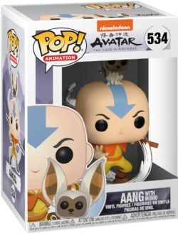 AVATAR THE LAST AIRBENDER -  POP! VINYL FIGURE OF AANG WITH MOMO (4 INCH) 534