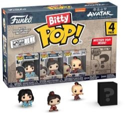 AVATAR THE LAST AIRBENDER -  TINY POP! AZULA, TYLEE, ZURO AND MYSTERY FIGURES - 4 PACK -  BITTY POP!