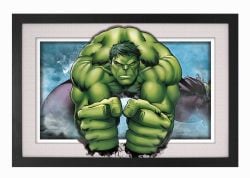 AVENGERS -  HULK SMASH - FRAMED PICTURE (WHITE) (13