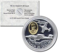 AVIATION -  AVRO CANADA CF-100 CANUCK -  1996 CANADIAN COINS 13