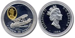 AVIATION -  CANADIAN VICKERS VEDETTE -  1994 CANADIAN COINS 10