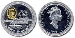 AVIATION -  FAIRCHILD 71C -  1993 CANADIAN COINS 07