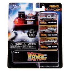 BACK TO THE FUTURE -  BACK TO THE FUTURE TIME MACHINES 3-PACK -  NANO HOLLYWOOD RIDES