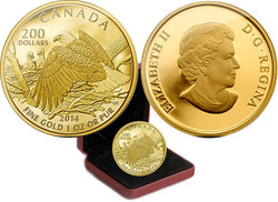 BALD EAGLE PROTECTING HER NEST -  2014 CANADIAN COINS