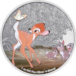 BAMBI -  BAMBI 80TH ANNIVERSARY: BAMBI AND THE BUTTERFLY -  2022 NEW ZEALAND COINS 04