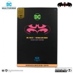 BATMAN -  MR. FREEZE FIGURE - BATMAN & ROBIN - GOLD LABEL - BLACK LIGHT EDITION - DC MULTIVERSE -  MCFARLANE TOYS