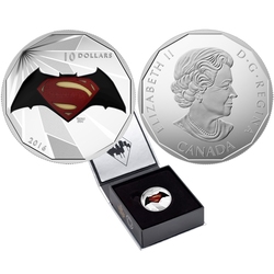 BATMAN VS SUPERMAN -  DAWN OF JUSTICE(TM) - LOGO -  2016 CANADIAN COINS 01