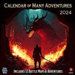 BATTLE MATS -  2024 CALENDAR OF MANY ADVENTURES (MULTILINGUAL) -  BOOK OF BATTLE MATS
