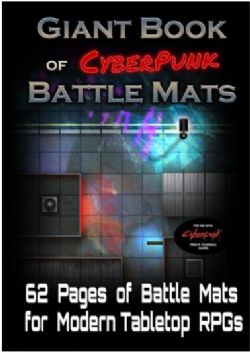 BATTLE MATS -  CYBERPUNK (MULTILINGUAL) -  GIANT BOOK OF BATTLE MATS