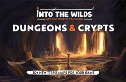 BATTLE MATS -  DUNGEONS AND CRYPTS -  INTO THE WILDS BATTLEMAP BOOKS