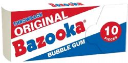 BAZOOKA -  BUBBLE GUM - ORIGINAL & BLUE RAZZ