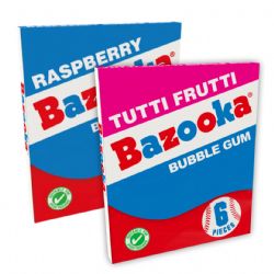 BAZOOKA -  BUBBLE GUM - RANDOM FLAVOIR (RASPBERRY OR TUTTI FRUTTI)