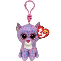 BEANIE BOO'S -  CASSIDY THE LAVENDER CAT KEYCHAIN (3