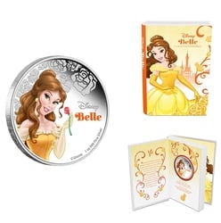 BEAUTY AND THE BEAST -  BELLE - DISNEY PRINCESSES -  2015 NEW ZEALAND COINS