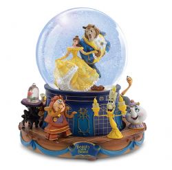 BEAUTY AND THE BEAST -  ROTATING MUSICAL GLITTER GLOBE -  DISNEY