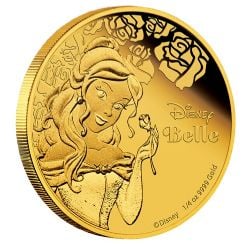 BEAUTY AND THE BEAST, THE -  DISNEY PRINCESS (IN GOLD): BELLE -  2015 NEW ZEALAND COINS