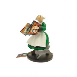 BECASSINE -  FIGURINE DE BÉCASSINE ET SA PILE DE LIVRES - USED - 26 CM -  COLLECTOYS