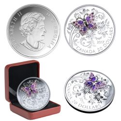 BEJEWELED BUGS -  BUTTERFLY 01 -  2017 CANADIAN COINS