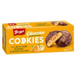 BERGEN -  COOKIE WITH JELLY CUBE BANANA AND PEANUT BUTTER (128 G)