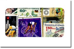 BICYCLES -  50 ASSORTED STAMPS - BICYCLES