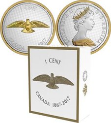 BIG COINS WITH ALEX COLVILLE DESIGNS -  PENNY -  2017 CANADIAN COINS 06