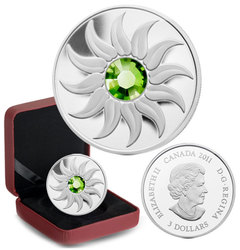 BIRTHSTONES (2011) -  PERIDOT - AUGUST -  2011 CANADIAN COINS 08