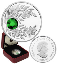 BIRTHSTONES (2012) -  EMERALD - MAY -  2012 CANADIAN COINS 05