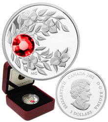 BIRTHSTONES (2012) -  RUBY - JULY -  2012 CANADIAN COINS 07