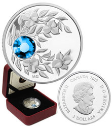 BIRTHSTONES (2012) -  SAPPHIRE - SEPTEMBER -  2012 CANADIAN COINS 09