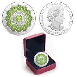BIRTHSTONES (2018) -  PERIDOT- AUGUST -  2018 CANADIAN COINS 08