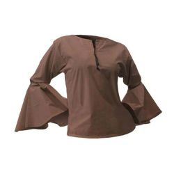 BLOUSES -  FELICE BLOUSE - BROWN SMALL)