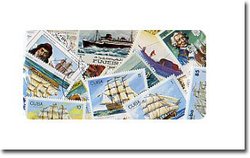 BOATS -  300 ASSORTED STAMPS - BOATS