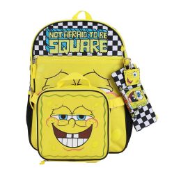 BOB L'ÉPONGE -  5- PIECES BACKPACK SET - NOT AFRAID TO BE SQUARES
